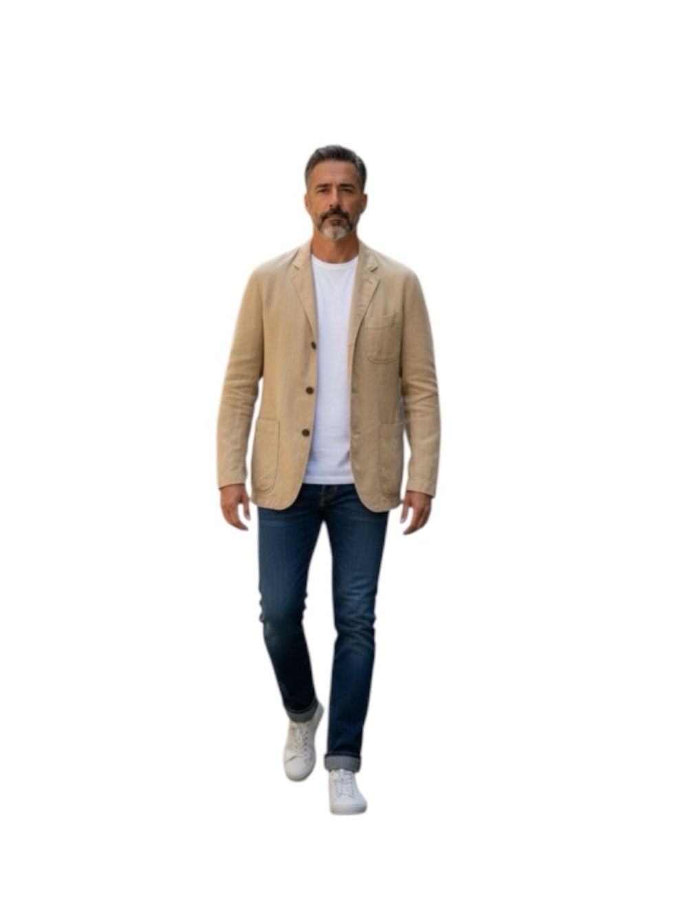 Polo Ralph Lauren Tan Linen Cotton Sport Coat 42 Chambray Denim Preppy Blazer